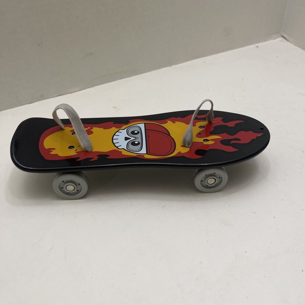Build a Bear Black Skull & Flames Skateboard 9 1/4” Plush Accessory - Picture 3 of 7